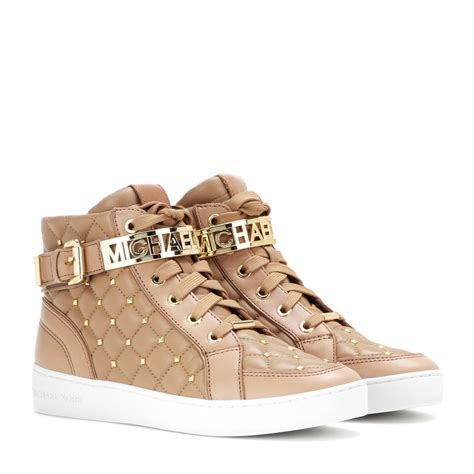 michael michael kors glam essex high top sneakers|Michael Kors rose gold sneakers.